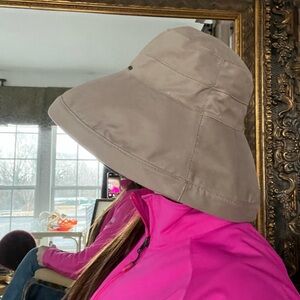 Vintage SCALA COLLEZIONE Natural Cotton Canvas Wide Brim Adjustable Hat